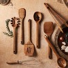 Attop Wooden kitchen Utensils Set, Acacia Wood 8pcs Cooking Utensil Set for Nonstick Cookware - 2 of 4