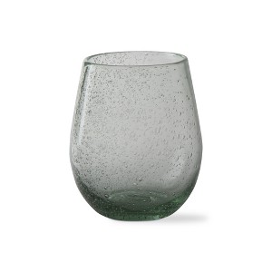 tagltd Light Green Bubble Glass Stemless Wine Glasses - 16oz, Dishwasher Safe Drinkware for Everyday Use - 1 of 4
