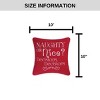 C&F Home 10" x 10" "Naughty Or Nice? Decisions, Decisions" Holiday Funny Embroidered Saying Christmas Small Petite Accent Pillow - 4 of 4