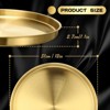 Attop 3 Pack 12 Inch Gold Stainless Steel Round Tray Decor Dressing Table Jewelry Cosmetics for Coffee Table Bathroom Dessert Christmas Gift - 2 of 4
