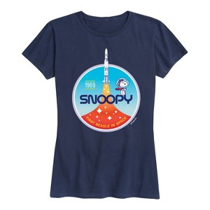 Women's - Peanuts - Space Snoopy Short Sleeve Graphic T-Shirt - 1 of 4