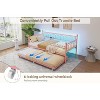 COZONY Twin Daybed with Trundle — Metal Sofa Bed Frame with Charging Station, LED Lights & Pull-Out Design for Bedroom, Living Room - 4 of 4