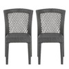 VASIP Set of 2 Outdoor Rattan Chair, Farmhouse Back Patio Chair, Ergonomic Weather Resistant Armchair for Outdoor Dining, Garden, Porch - 4 of 4