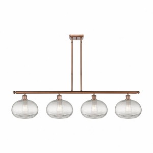 Ithaca - 4 Light Stem Hung Island In Industrial Style-10 Inches Tall and 48.25 Inches Wide - 1 of 1
