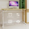 INFURNIC Desks Adjustable Standing Desk with Crank for Easy to Assemble Sturdy and Durable Multi Purpose, Brown, 47.24"*23.62"*35.43" - 2 of 4