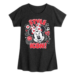 Girls' - Disney - Style Icon Minnie Fitted Short Sleeve Graphic T-Shirt - 1 of 4