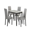 FONTOI 5-Piece Dining Sets with Faux Marble Tabletop, Dining Table Set for Kitchen Dining Room, BLACK and GRAY, 45.5"*30"*28.5" - 2 of 4