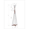LIVAREEmlen Garment Racks,Reclaimed Wood and Metal Freestanding Coat Rack with Hooks Use in Bedroom, Living Room - 2 of 4