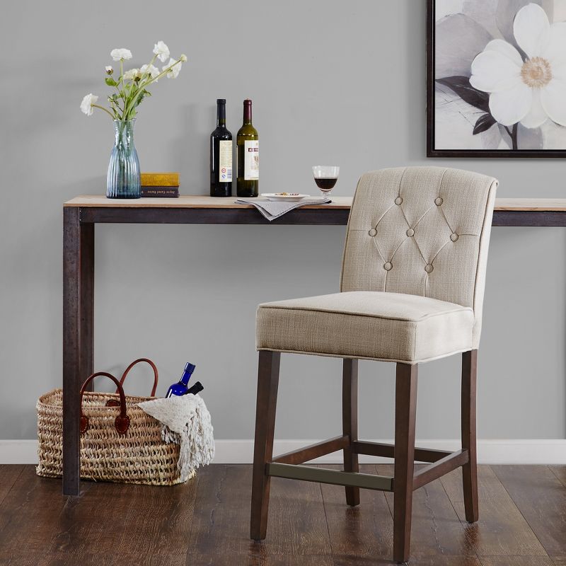Khloe Tufted Counter Height Barstool Tan - Madison Park, 4 of 10