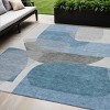 HomeRoots 5' X 8' Denim Blue And Gray Abstract Washable Indoor Outdoor Area Rug - 2 of 4