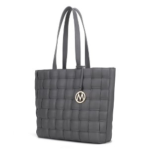 MKF Collection Rowan Woven Vegan Leather Women’s Tote Bag by Mia K - 1 of 4