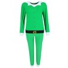 em & alfie Women's Christmas Elf Pajama Set with Matching Hat - 2 of 4