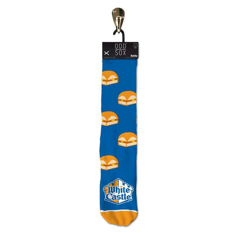 Odd Sox, Food, White Castle Burgers, Novelty Crew Socks, Fun Cool Silly, 2 of 4