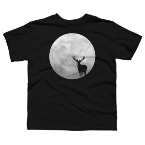 Boy's Design By Humans Deer Moon By Expo T-Shirt - 1 of 2