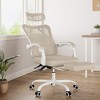 Lirago Mesh Office Chair w/Footrest - High Back, Adjustable Headrest & Lumbar - Black - 2 of 4
