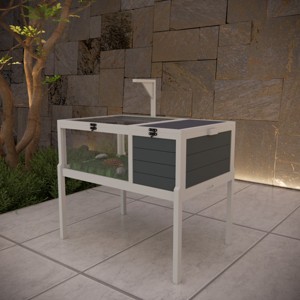 Tortoise Habitat Wooden Tortoise House,Small Animals Cage With Removable Waterproof Tray And Observation Window For Lizards Geckos-Cuddlewood - 1 of 4