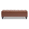 Bella Depot 51'' Ottoman Bench with Storage PU Surface, Rubber Wood Legs, 300 lbs Capacity - 4 of 4