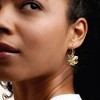 Ross-Simons 1.37 ct. t.w. Multi-Gemstone Leaf Drop Earrings With Lab-Grown Diamonds in 18kt Gold Over Sterling - 2 of 3