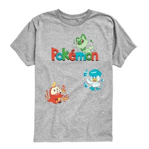 Boys' - Pokémon - Gen 9 Chikorita, Tepig, Totodile Short Sleeve Graphic T-Shirt - 1 of 4