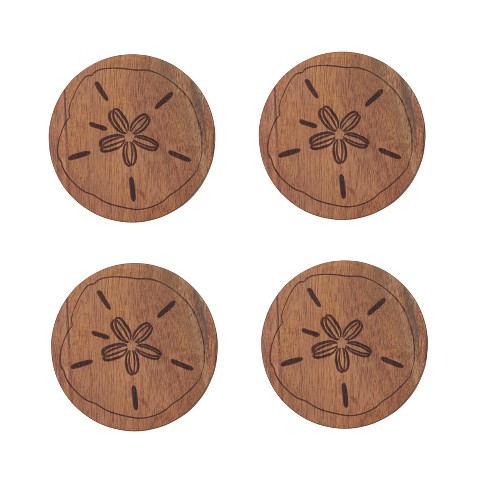 C&F Home Sand Dollar Wood Coasters S/4 - image 1 of 2