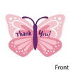 Big Dot of Happiness Beautiful Butterfly - Shaped Thank You Cards Floral Baby Shower or Birthday Party Thank You Note Cards with Envelopes - Set of 12 - 4 of 4
