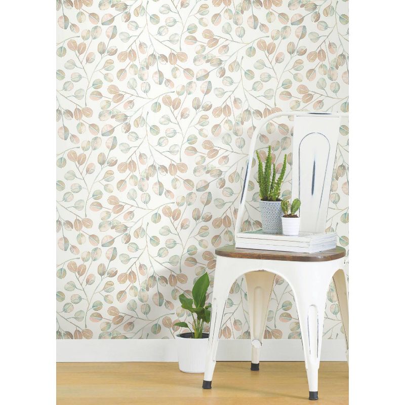 RoomMates Cat Coquillette Eucalyptus Peel and Stick Wallpaper Pink, 5 of 9