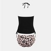 Women's High Neck Halter Adjustable Drawstrings Tankini Swimsuit Set for Beach Getaways - Cupshe - 4 of 4