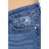 Women's High Waist Dandelion Embroidery Skinny Denim Jeans - Judy Blue - 2 of 4