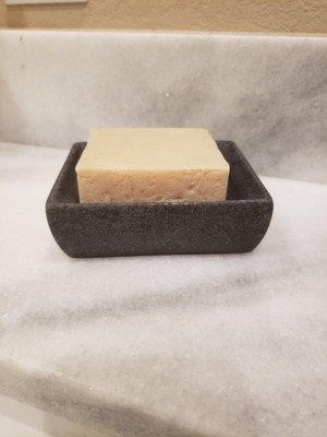 Creative Home Genuine Charcoal Marble Stone Soap Dish