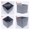 REGALWOVEN Shelves Closet Fabric Collapsible Spacious Square Storage Bins with Handles 2 Pcs - 3 of 4