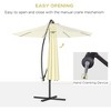 10' Cantilever Tilt Offset Patio Umbrella w/ UV & Water Safe Material & Cross Base (Weight Not Included) - 4 of 4