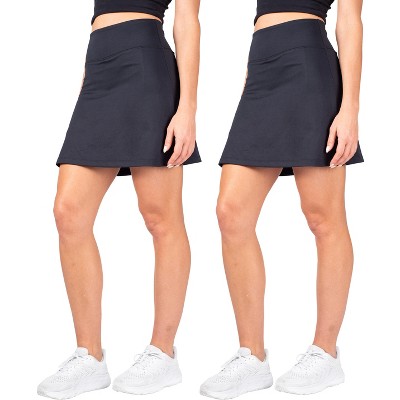 INERZIA 2 Pack Skorts Plus Size Skirts For Women High Waisted Active Skort Golf and Tennis Skirts for Women