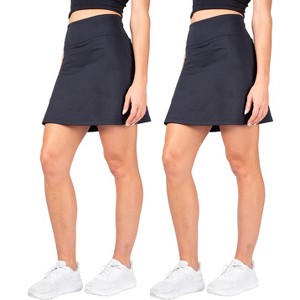 INERZIA 2 Pack Skorts Plus Size Skirts For Women High Waisted Active Skort Golf and Tennis Skirts for Women - 1 of 4