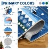 Christmas Runner Rug Washable Hallway Runner Non Slip, Holiday Santa & Reindeer Accent Rug, Low Pile Non Shedding Printed Kitchen Mat, Soft Thin - 4 of 4