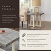 Roundhill Furniture Luno Contemporary End Table - 3 of 4