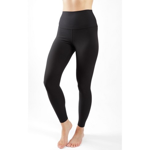 90 Degree By Reflex Interlink Ribbed Elastic Free High Waist Basic Ankle  Legging - Black - X Small