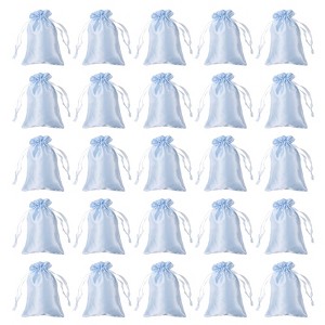Unique Bargains Mini Smooth Soft Wedding Christmas Satin Favor Bags with Drawstring 50 Pcs - 1 of 4