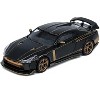 Nissan GT-R50 By ItalDesign Black with Gold Accents and Carbon Hood 1/64 Diecast Model Car by Inno Models - 2 of 4