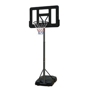 RISOKEYS Portable Basketball Hoop, Height Adjustable 6.5-10ft, with 44 in Backboard and Wheels, for Indoor Outdoor - 1 of 4