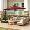 Tangkula 10 FT Solar Offset Hanging Umbrella Patio Cantilever Umbrella w/ 32 LED Lights - 2 of 4
