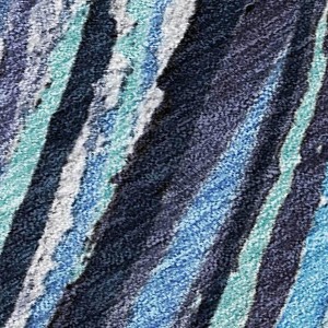 HomeRoots 10' X 14' Blue Aqua And Ivory Abstract Washable Indoor Outdoor Area Rug - 1 of 4
