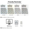 PiccoCasa Kids Polyester Duvet Cover with 2 Pillowcases Fitted Sheet Cartoon Series Pattern Bedding Set 5 Pieces - 4 of 4