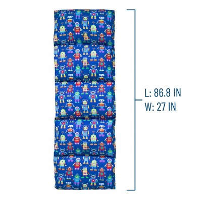 Blue Robots Cotton Polyester Kids Pillow Lounger