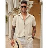 COOFANDY Mens Short Sleeve Cuban Guayabera Shirt Casual Summer Beach Button Down Shirts - 2 of 4