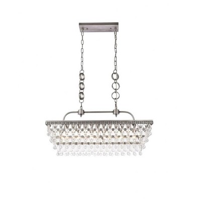 Elegant Lighting Nordic 6 - Light Pendant in  Antique Silver