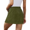 Women's Plaid High Waist Mini Skirt - Fall Bodycon Dress for Fashion Outfits 01 Army Green - 3 of 4
