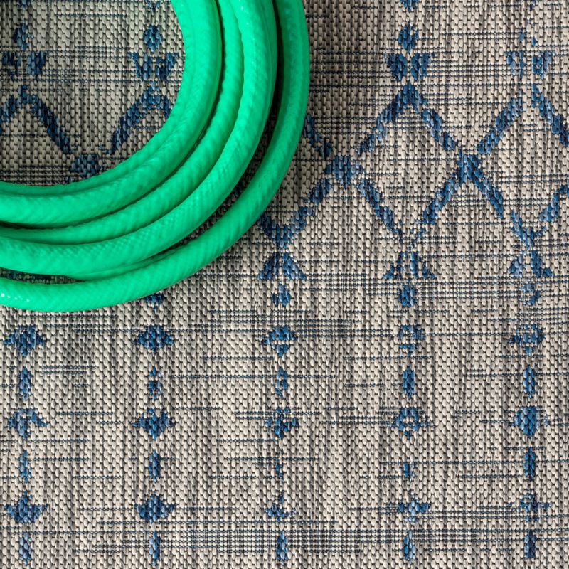 Ourika Moroccan Geometric Textured Weave Indoor/Outdoor Area Rug - JONATHAN Y, 4 of 10