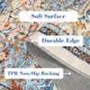 Area Rug, Washable Rug - 8x10 Non-Slip Low Pile Thin Vintage Floral Accent Carpet for Living Room, Bedroom, Home Office, Dining Room - 3 of 4