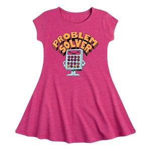Girls' - Instant Message - Problem Solver Fit & Flair Cap Sleeve Dress - 1 of 3