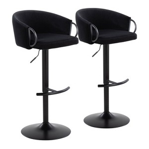 Set of 2 Claire Adjustable Barstools - LumiSource - 1 of 4